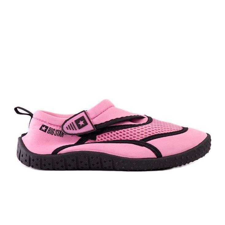 Pink children's water shoes Big Star NN374465 roses and purples Pink children's water shoes Big Star NN374465 roses and purples