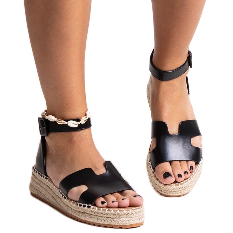 Laurencia black wedge sandals