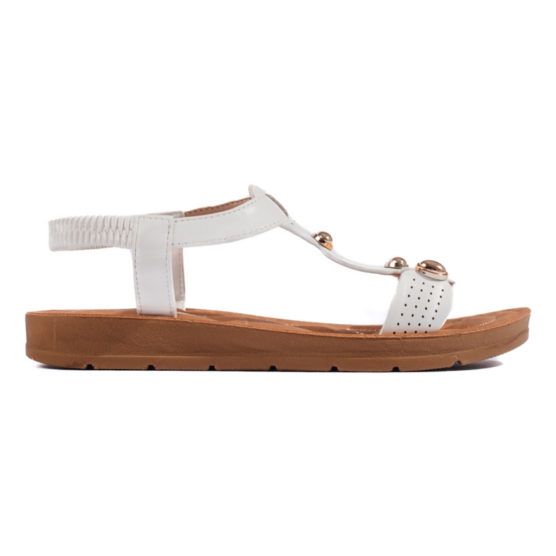 White women's sandals with decorations White women's sandals with decorations