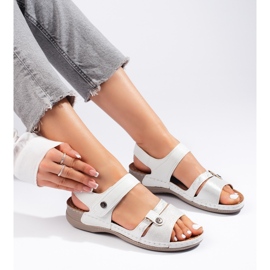 Comfortable white women's sandals