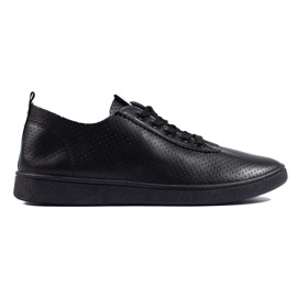 Seastar Black openwork women's sneakers