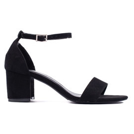 Seastar Black suede high heel sandals