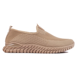 Brown textile women's sneakers