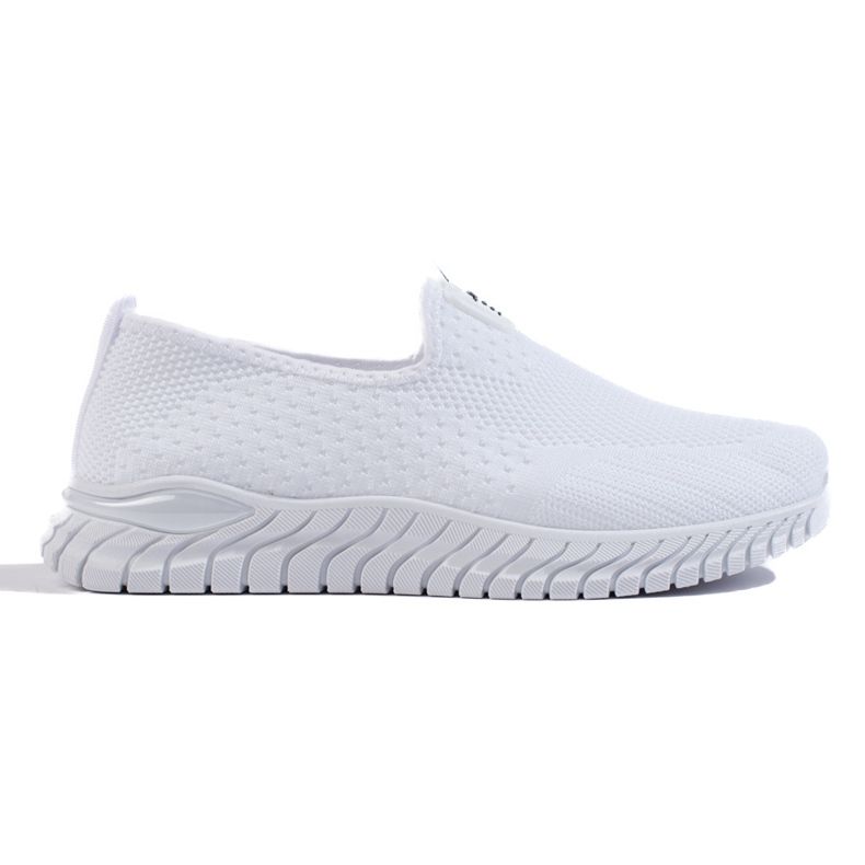 White textile women's sneakers