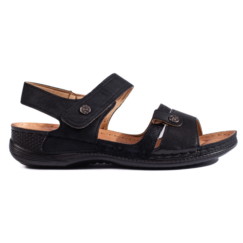 Comfortable black women's sandals