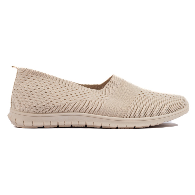 Beige sports slip-on shoes