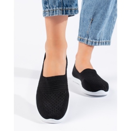 Black sports slip-on shoes