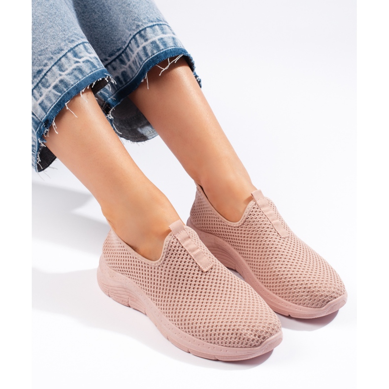 Pink textile sneakers