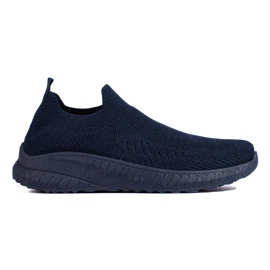 Women's slip-on sports shoes, navy blue Women's slip-on sports shoes, navy blue