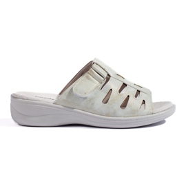 Women's comfortable gray flip-flops grey