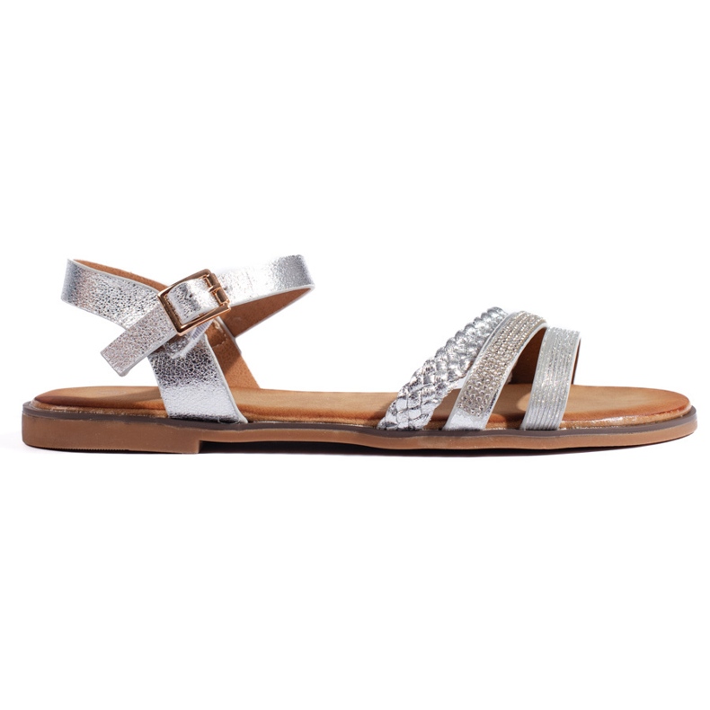 Silver flat women's sandals Silver flat women's sandals