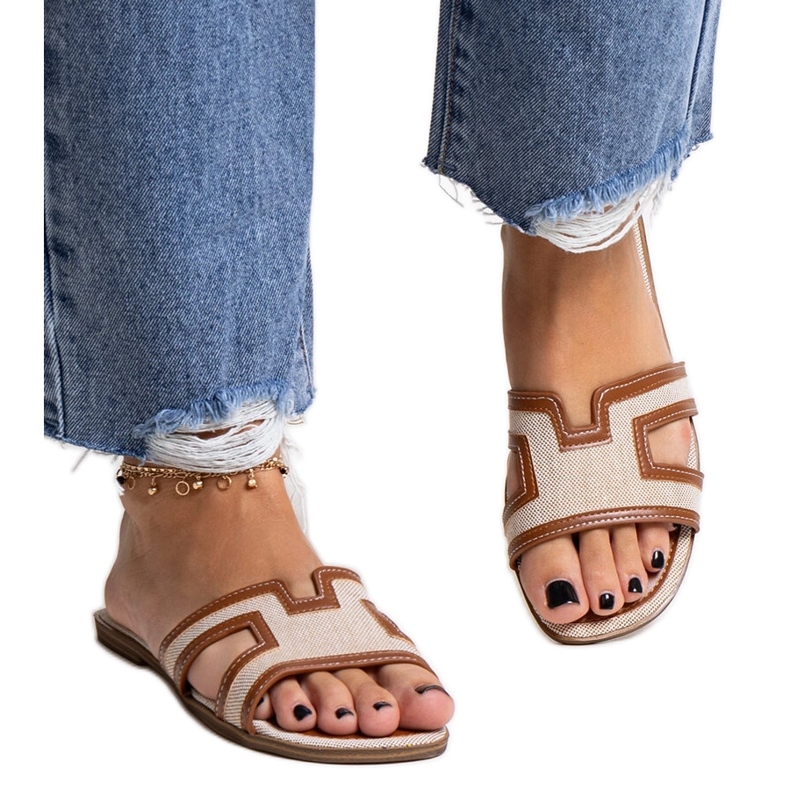 Brown classic Baya flip-flops beige