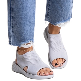 Gray platform sandals from Rawia grey
