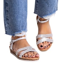 Saila silver low wedge sandals