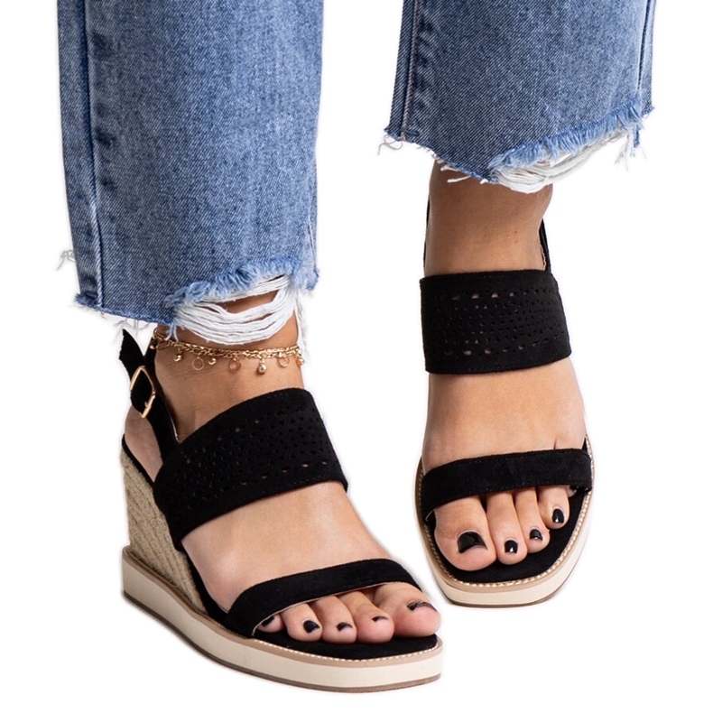 Black Muhja wedge sandals
