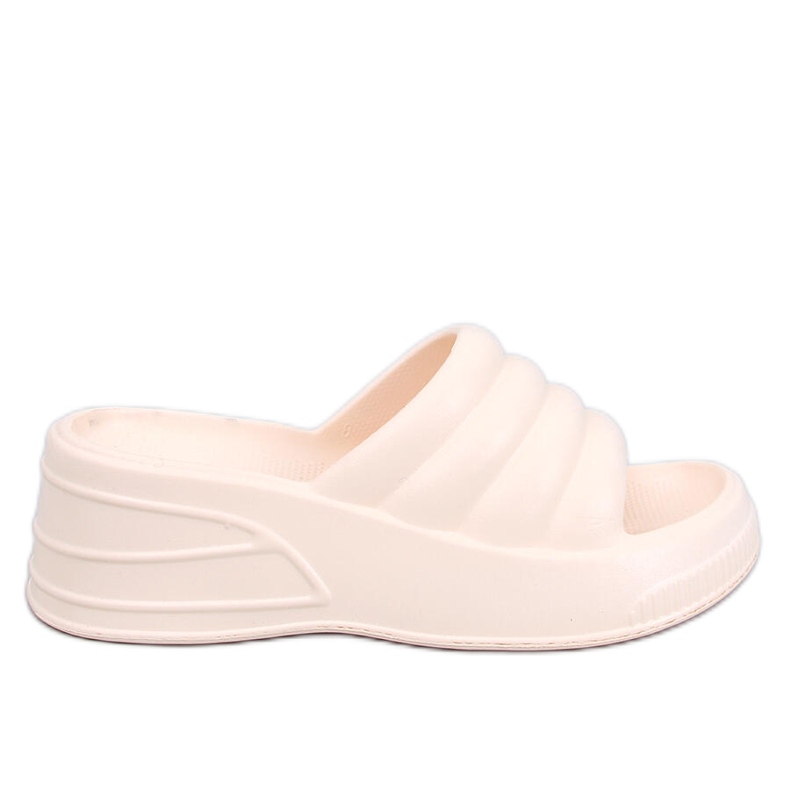 Diames Beige foam wedge sandals