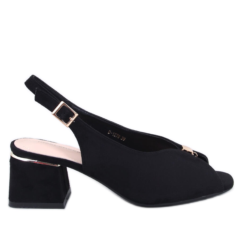 Floris Black high-heeled sandals