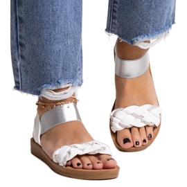 White Aldona sandals