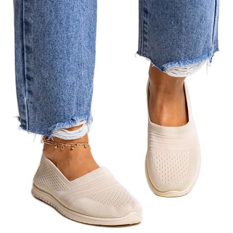 Beige Shalha slip-on sneakers