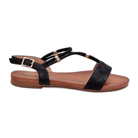 Women's Flat Sandals With Straps S.Barski KV27-010 Black Women's Flat Sandals With Straps S.Barski KV27-010 Black