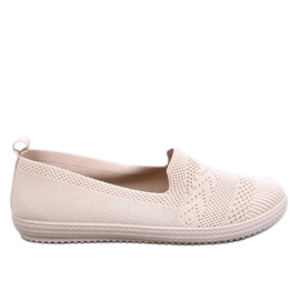 Coulis Beige sock ballerinas
