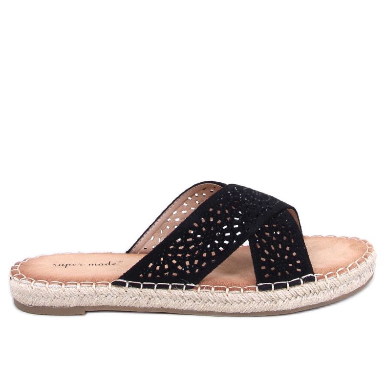 Bakou Black women's espadrille flip-flops