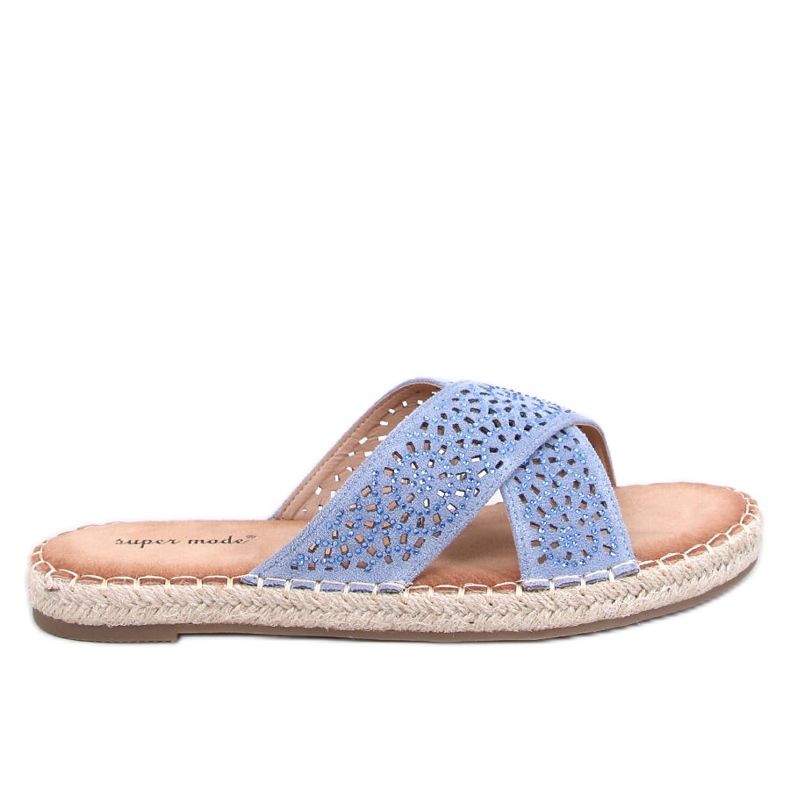 Bakou Blue women's espadrille flip-flops