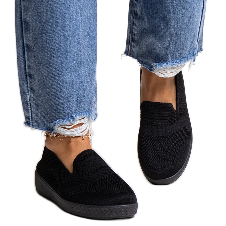 Mikaila black slip-on sneakers Mikaila black slip-on sneakers