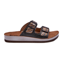 Comfortable Women's Flip-Flops With Buckles Inblu CP000045 Black