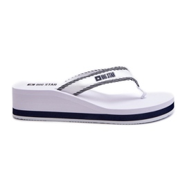 Women's Wedge Flip-Flops Big Star NN274A726 White