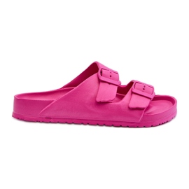 Women's Foam Flip Flops With Buckles Fuchsia Luciene pink