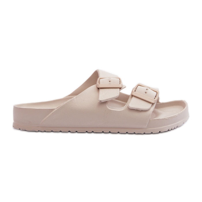 Women's Foam Flip-Flops With Buckles Beige Luciene
