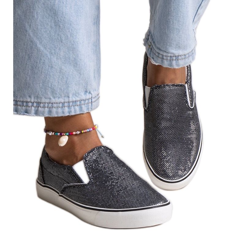 Black shiny Lublubah sneakers