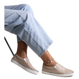 Gold shiny Lublubah sneakers golden Gold shiny Lublubah sneakers golden