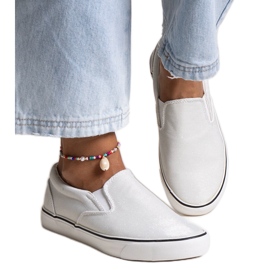 White shiny Lublubah sneakers
