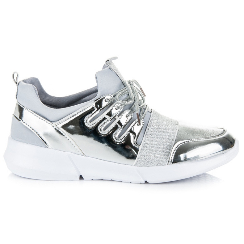 Lacquered Sports Shoes grey