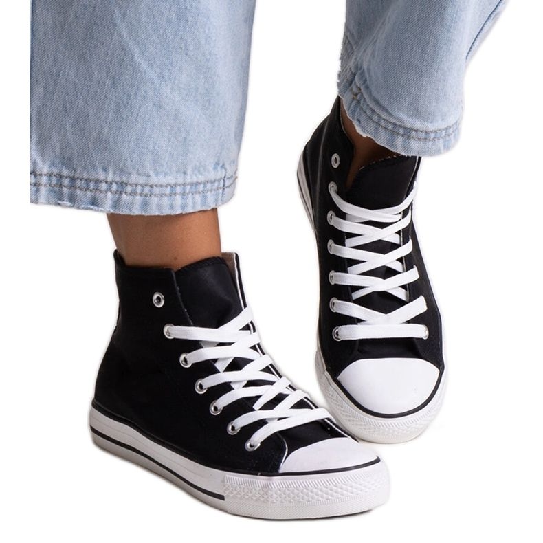 Efren black high-top sneakers