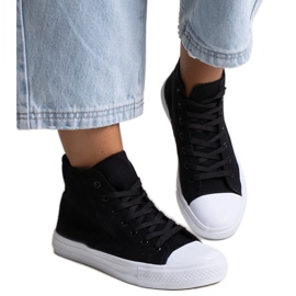 Bez marki Black high-top Ghanem sneakers Bez marki Black high-top Ghanem sneakers