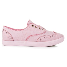 Marquiz Women's tied sneakers pink