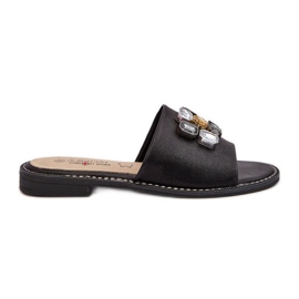 Women's Flip-Flops With Decorations S.Barski KV27-031 Black