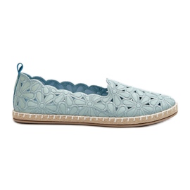 Women's Blue Vennice Floral Slip-On Ballerina Shoes