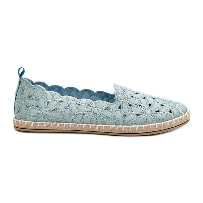 Women's Blue Vennice Floral Slip-On Ballerina Shoes