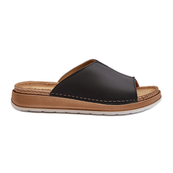 Comfortable Women's Flip-Flops Made of Eco Leather Inblu GS0003I1 Black