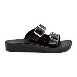 Comfortable Women's Flip-Flops With Buckles Inblu CP000034 Black