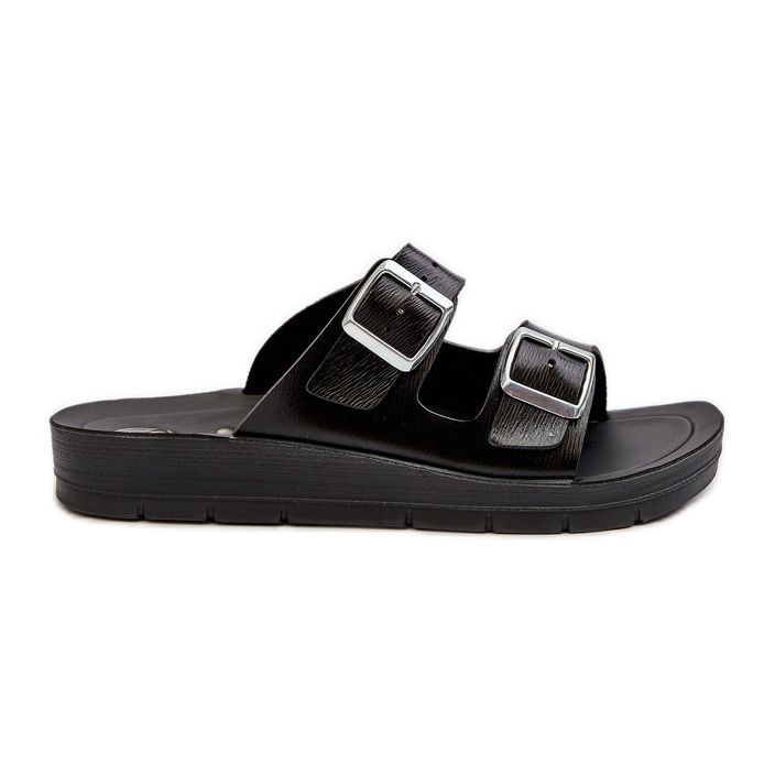 Comfortable Women's Flip-Flops With Buckles Inblu CP000034 Black