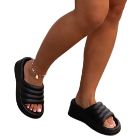 Black massive Wegahta flip-flops