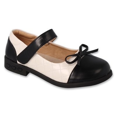 Befado children's ballerinas with a bow 171Y003 beige and black Befado children's ballerinas with a bow 171Y003 beige and black