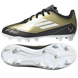 Adidas F50 Club Messi Jr FxG IG9319 shoes golden Adidas F50 Club Messi Jr FxG IG9319 shoes golden