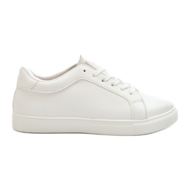 White Diunna Women's Low Sneakers Sports Shoes Made of Eco Leather