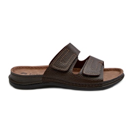 Comfortable Men's Flip-Flops With Velcro Straps Inblu GV00002I Dark Brown